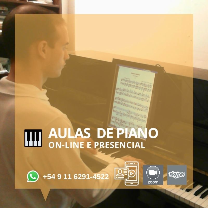 Aulas de piano on-line ou presenciais 