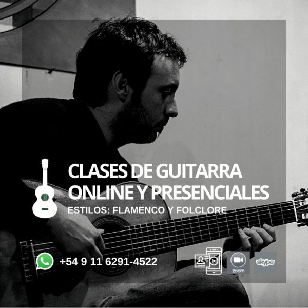 Clases de Guitarra Online y Presenciales, estilos Flamenco y Folclore
