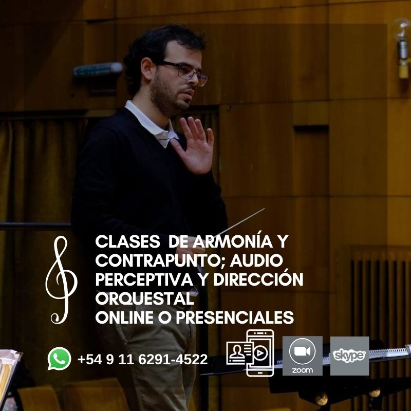 Clases Online o Presenciales de Armonía y Contrapunto; Audio Perceptiva y Dirección Orquesta