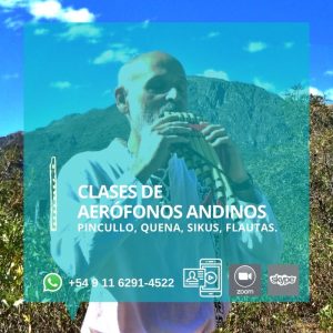 Clases de aerófonos andinos: pincullo, quena, sikus, flautas