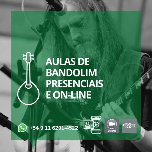 Aulas de bandolim presenciais e on-line - música folclórica e tradicional irlandesa